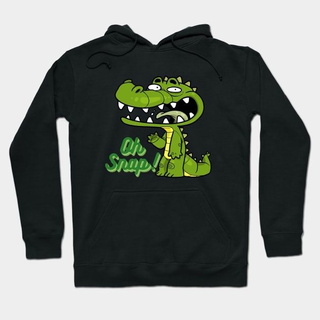 Oh Snap Cartoon Crocodile Hoodie by BaliChili